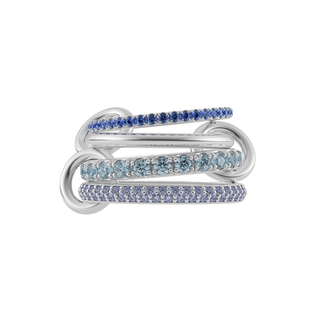 Spinelli Kilcollin 18kt White Gold and Blue Stone Iris Ring